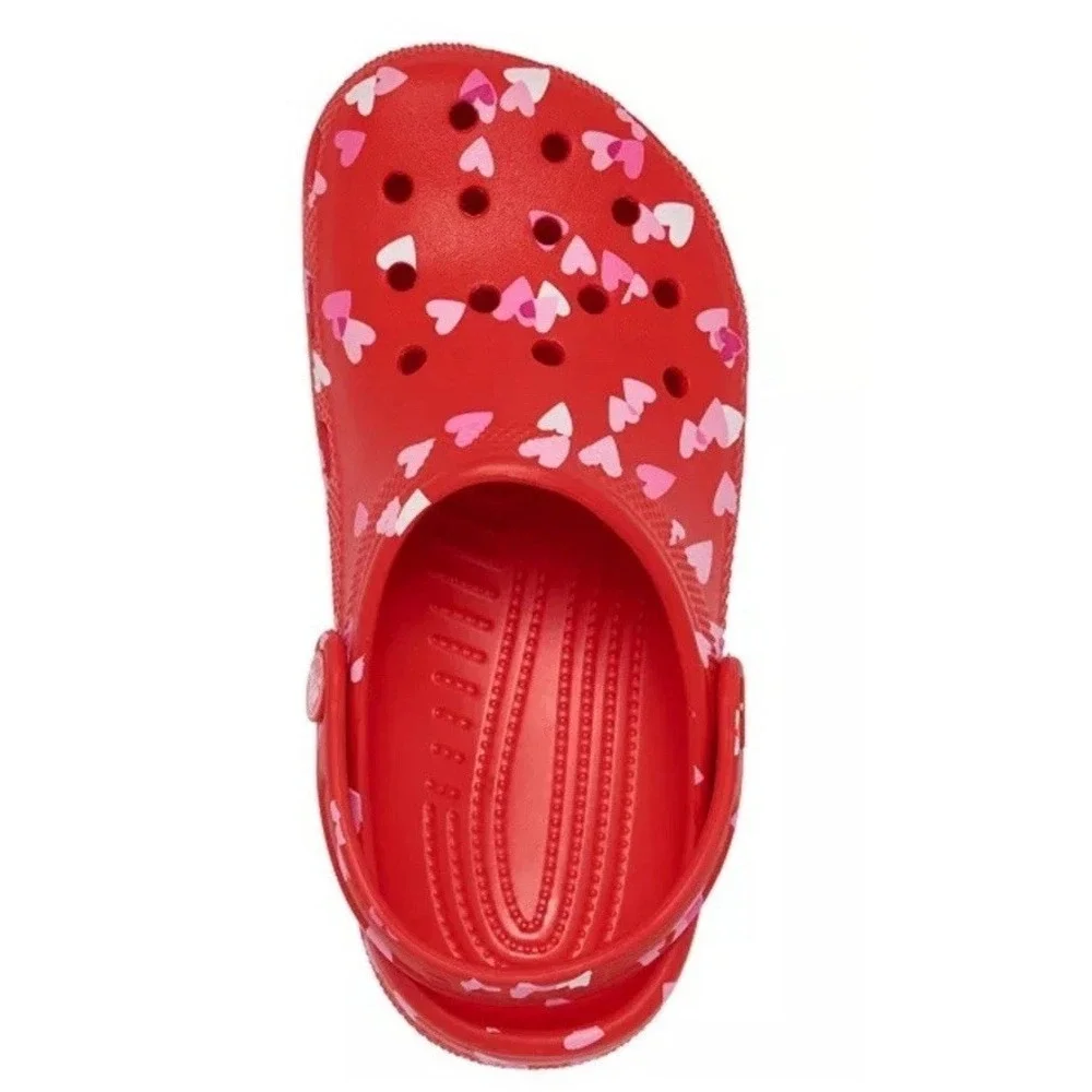 Crocs Classic Valentines Day Clogs‎ Cherry Red Size J5 Youth NWT